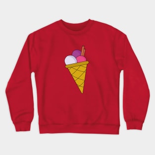 Delicious three-ball ice cream Crewneck Sweatshirt